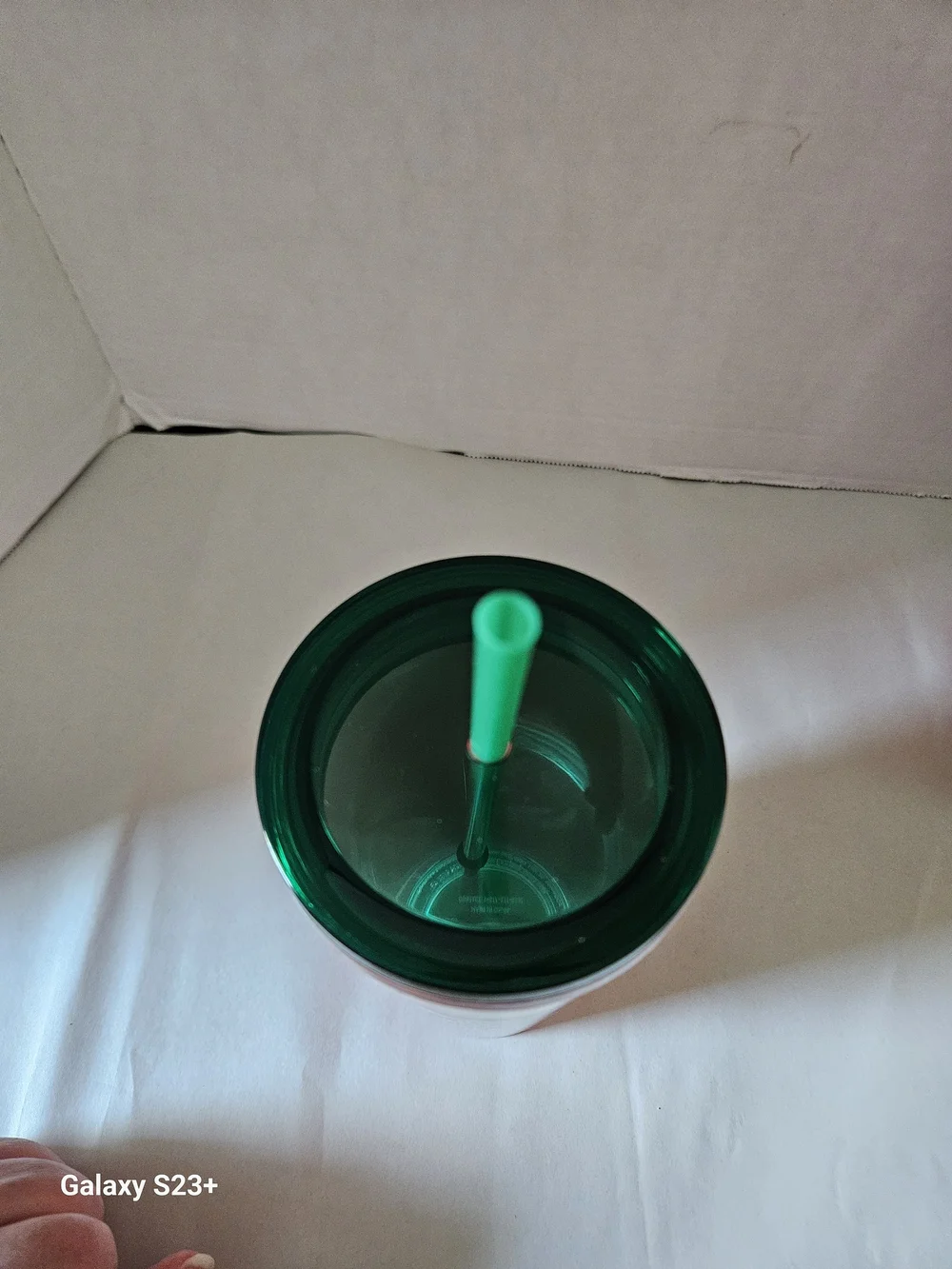 Starbucks Red Travel Tumbler with Green Straw